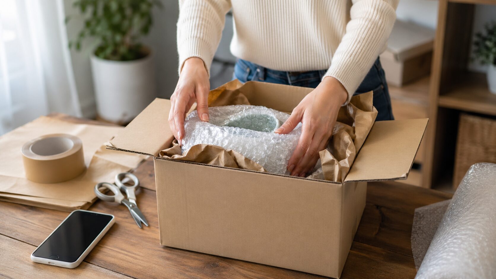 メルカリで梱包資材を再利用する伝え方はどうする？購入者に安心される例文と注意点